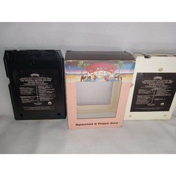 Thank God It's Friday Soundtrack Vol 1 And 2  8-Track Stereo Tape Cartridges - Picture 5 of 5